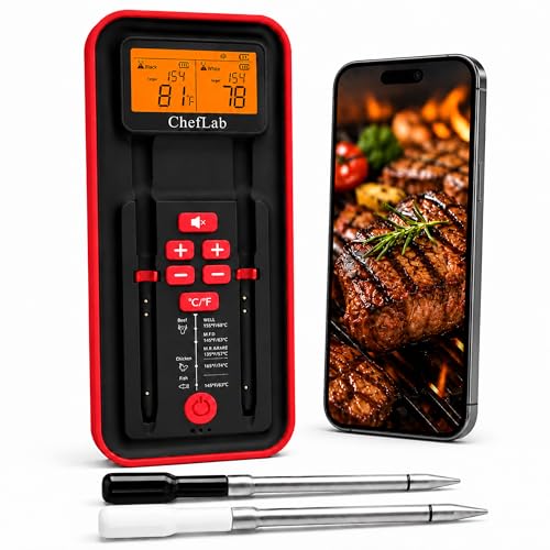 Smart Bluetooth Wireless Meat Thermometer Digital for Grill, Smok...
