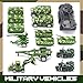 JaxoJoy 200-Piece Army Toys Military Set, Includes: Army Men, Vehicles, Aircraft , Boats, Base & More, Guys Toys for Boys, Soldiers, Toy Military Vechicles & Accessories