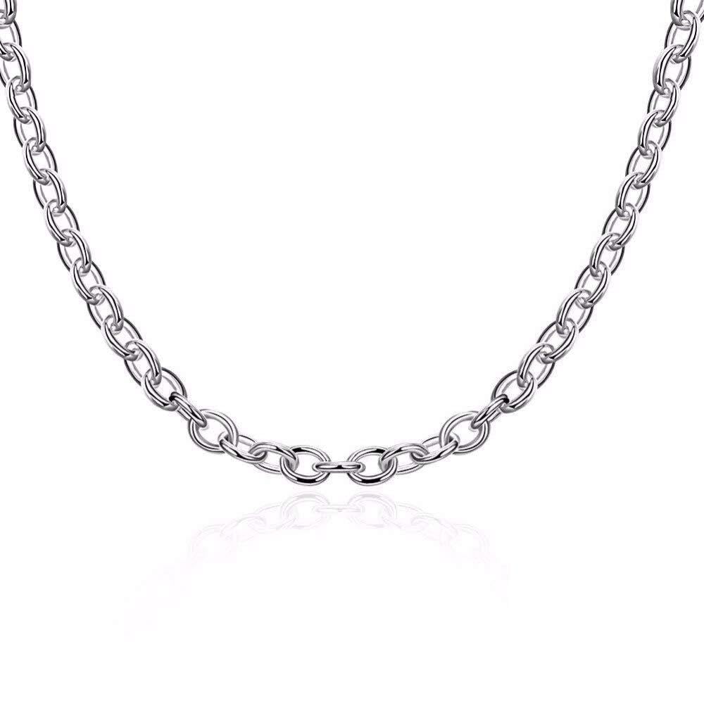 Collier en argent sterling 925 massif et robuste de maille large 8mm finition haut de gamme