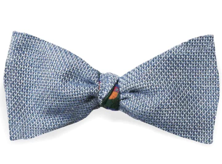 Papillon à nouer en soie et lin de créateur avec motif passionné vert