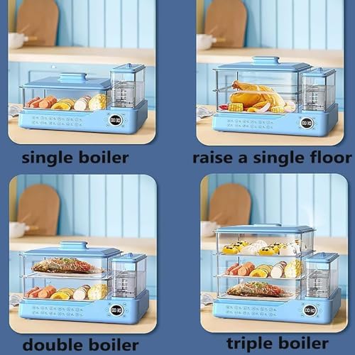 24L Electric Food Steamer with 12 Cooking Modes & 12-Hour Reservation, Healthy Meal Prep, Fast Steaming for Vegetables, Fish, & More