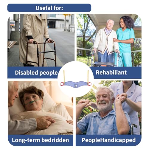 Image of Transfer Sling for Elderly /Disabled,Transfer Belt with Handles,Easy Transfer Belts for Lifting Seniors,Safely Move from Bed and Wheelchair, Patient Care Lifting Sling