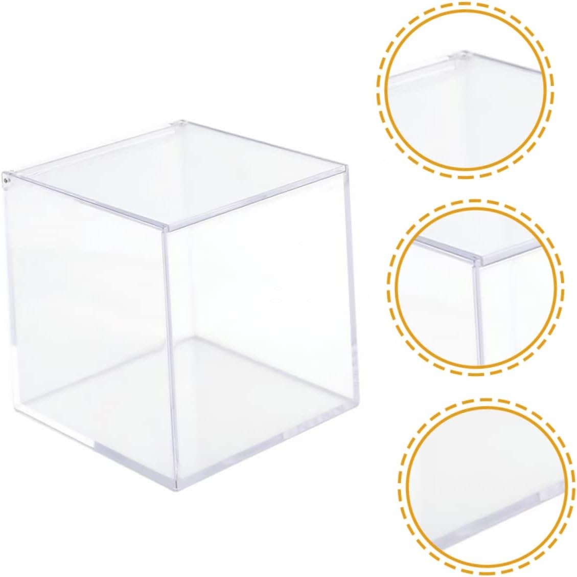 Clear Acrylic Coffee Pod Holder with Flip Lid Transparent Storage Box for Coffee Capsules and Tea Bags Elegant Desktop Organizer for Home and Office
