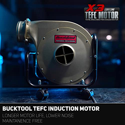 BUCKTOOL 1HP 6.5AMP Wall-mount Dust Collector with Remote Control and 2-micron Dust Filter Bag 550CFM Air Flow DC30A-1 - Image 4