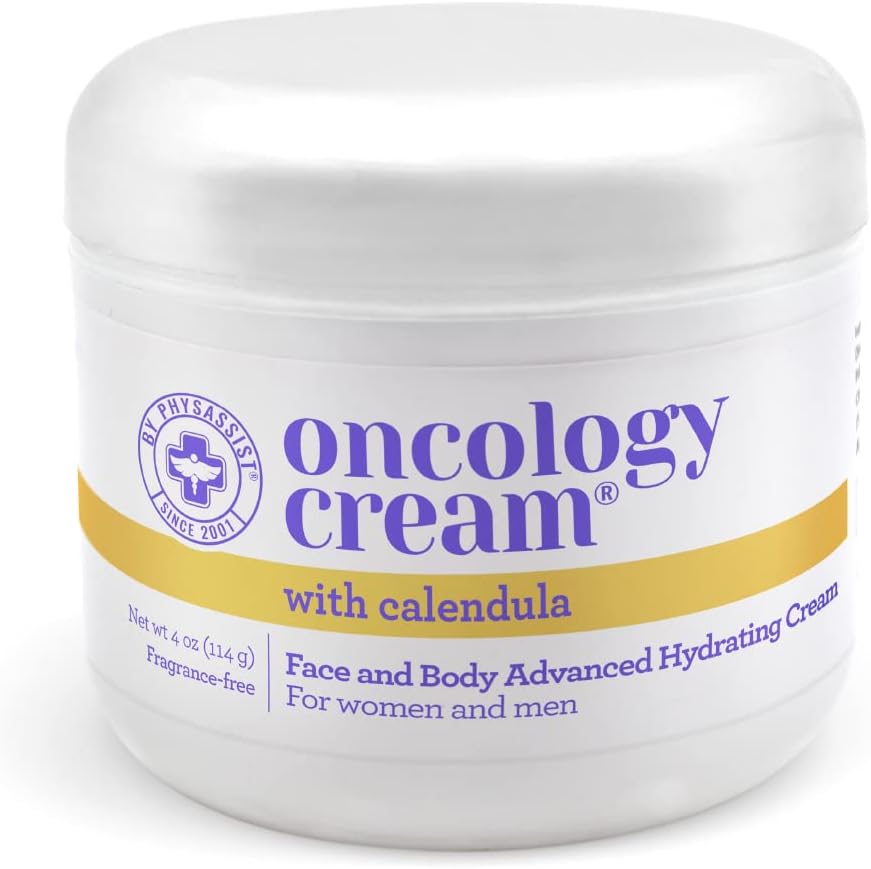 PhysAssist Oncology Calendula Cream Face & Body Advanced Hydrating Cream, for Men & Women after Radio or Chemo. 4 oz jar.