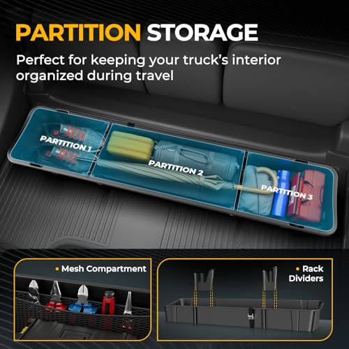 Image of Auto Dynasty Under Seat Storage Box for 15-25 Ford F150 F250 F350 Crew Cab