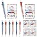 Sabary 30 Sets End of Year Student Gifts from Teacher 0.5mm 6 in 1 Multicolor Ballpoint Pen Retractable with You Are Awesome Cards Classroom Party Favors Bulk for School Office(Classic Style)