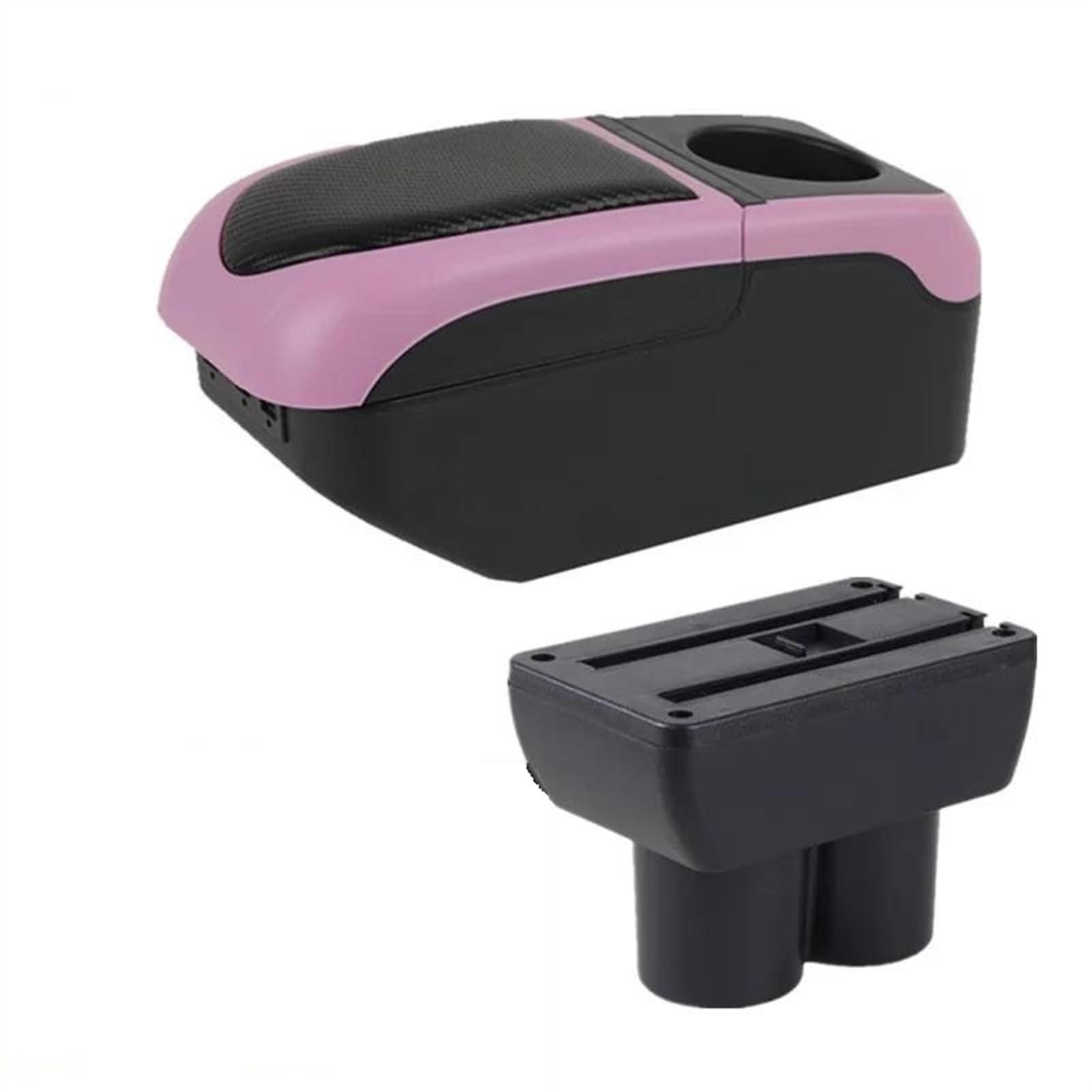 NOHEEU Car Armrest Box Interior Dedicated 1999-2018 Retrofit Parts Center Storage Accessories For Jimny(S1 black-pink 6USB)
