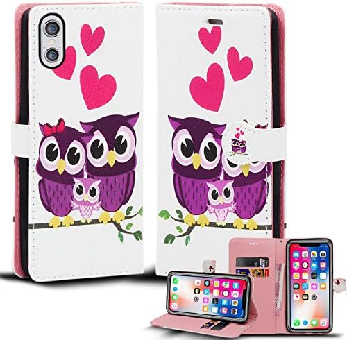 iPhone XR Leather Wallet Case - Folio Flip Book Cover with Magnetic Clasp Closure - Adjustable Viewing Stand (iPhone XR, Rose Gold)