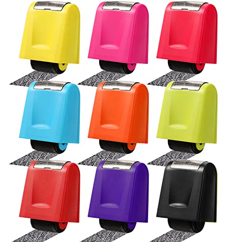 Epakh 9 Pcs Identity Theft Protection Roller Stamp Confidential Roller