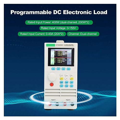Charge electronique CC programmable ET5420A double canal pour test de batterie 200W - 2
