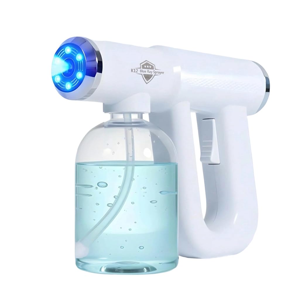 Hndhbfgrt Professional Cordless Rechargeable K12 Nano Sprayer with Blue Light, Fine Mist Atomizer Handheld Sprayer for Home