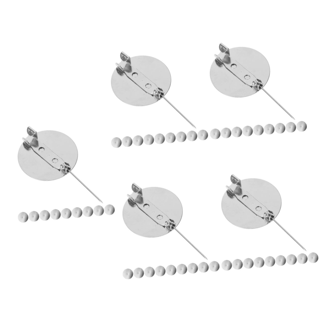 SEWACC 250piezas Bases De Broche Para Accesorios Para Broches Trays De Para Broches Placas