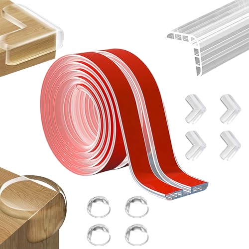 FISH DRAGATE 2 m paraspigoli per bambini,8 protezione angolo,4 angoli retti e 4 angoli arrotondati,kit sicurezza casa,para spigoli bimbi, per proteggere il bambin