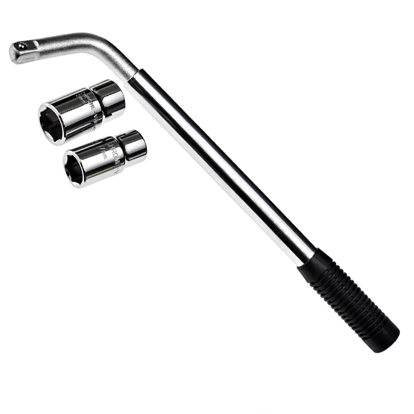 E-Tech Silver Telescopic Wheel Brace - Fits 17Mm, 19Mm, 21Mm And 22Mm Wheel Nut/Bolt Hex Sizes