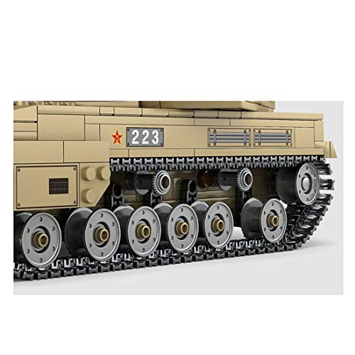 GILE Technik Panzer Bausteine, Technik Militär WW2 Typ 05A Panzer Modellbausatz, 1499 Teile TechnikLeopard Panzer… – Bild 8