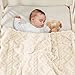 Sherpa Fleece Baby Blanket, Ultra Soft Fluffy Premium Baby Blankets for Boys Girls, Cozy Infant Toddler Newborn Receiving Blankets for Crib Stroller 30”×40” (Cream)