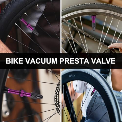 Cabilock Tapa de válvula francesa 40 mm para bicicleta miniatura 6