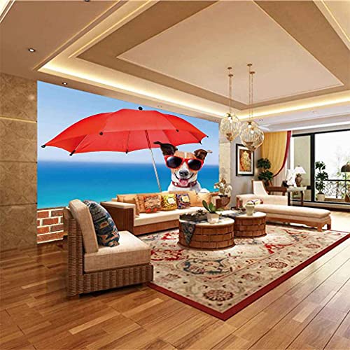 Papier peint canevas 3D chiot : rénovez facilement un mur blanc sans colle