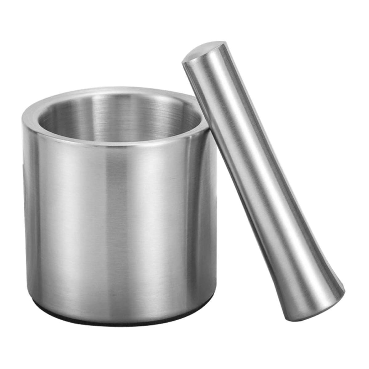 CRAFTHROU Machacador Seguro para Alimentos de Ajo de Acero Inoxidable 304 Tazón y Martillo Adecuado para Cocina y Especias