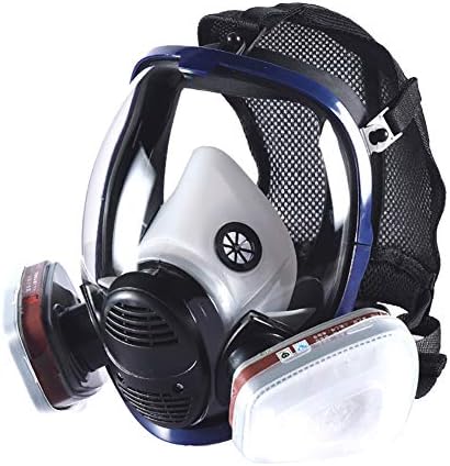 Mask Protective Respirator Rubber with 6800 Filter Box, 360° Full Seal Protection, Widely Used in Organic Gas, Spray Paint Chemical Anti-Formaldehyde