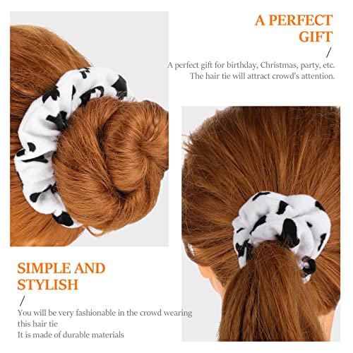 Pretyzoom 5Pcs Cow Hair Scrunchies Ponytail Holders Cow Print Christmas Elastic Hair Ties Rope Headwear Hair Accessories For Chinese New Year Holiday Christmas Party Decoration Supplies #TOP4