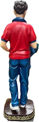 Miniatura 3 de Estatua del Beato Carlo Acutis de 12 pulgadas - Figura católica de resina de santo moderno con cámara - Regalo juvenil de la Santa Eucaristía -