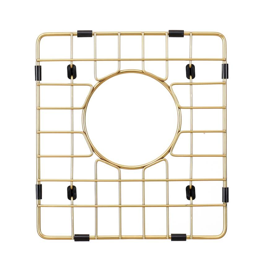 Starstar Sinks Protector Matte Gold 304 Stainless Steel Kitchen Sink Bottom Grid, Rack (11.25 L x 12 W)