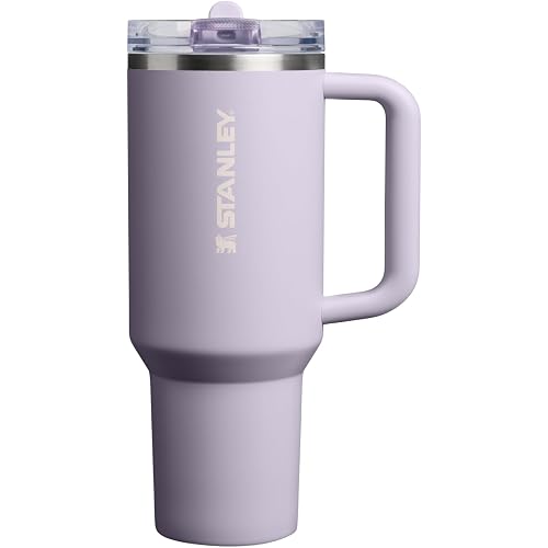 STANLEY Quencher ProTour Flip Straw Tumbler with Leakproof Lid 40 oz | Built-In Straw & Handle | Cupholder Compatible for Travel | Insulated Stainless Steel Cup | BPA-Free | Purple Dust