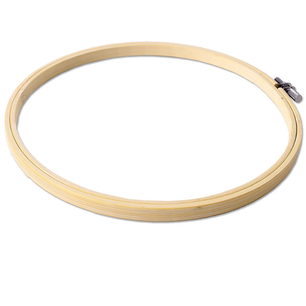 TEDEART Set Telaio Da Ricamo In Legno Fai Da Te - 6 Anelli Da 20 Cm Per Punto Croce E Decorazioni