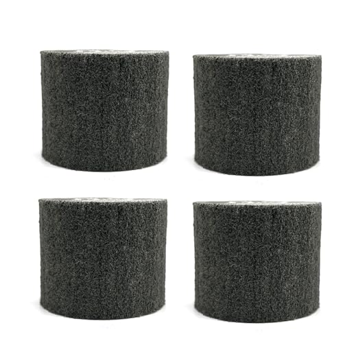 Image of 4 Pcs 60 Grit Stripping Drum 4.7 inch x 4 inch | Abrasive Drawing Polishing Wheel, Surface Conditioning Tool Drum, For Metal Rust Paint and Coating Removal
