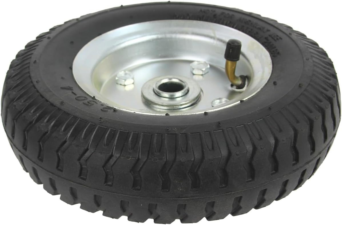Lot de 2 roues de rechange pour diable 2,50-4 - Diamètre : 16 mm - Moyeu asymétrique