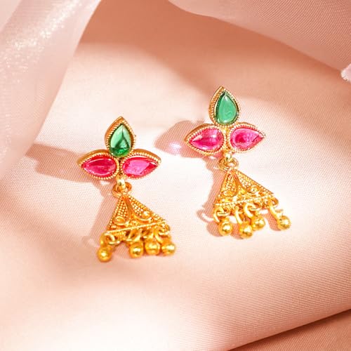 Image of Rubans Necklace Set Gold Plated Traditional Stylish Jewellery Gift for Women & Girls