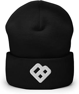 Perpetual Protocol Cryptocurrency Logo Hat (Embroidered Cuffed Beanie) Black