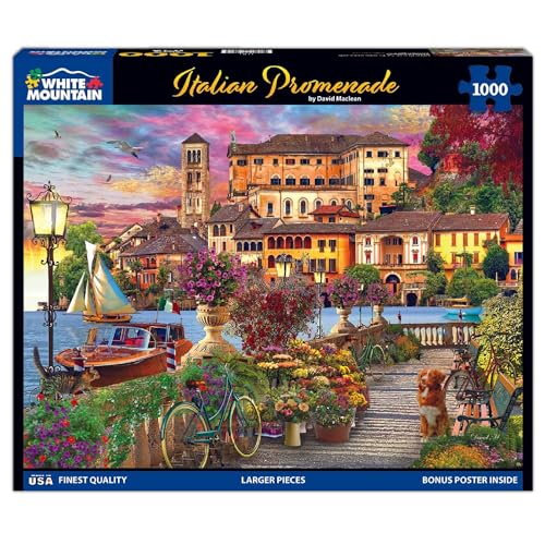 White Mountain Rompecabezas de 1000 Piezas Escénico Italia, Paseo Italiano | Piezas Grandes, Regalo para Adultos y Familia, 24"x30" pulgadas, Paisaje miniatura 2