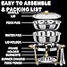 Chafing Dishes for Buffet 4 Pack, 6QT Round Chafing Dishes for Buffet [Elegant Gold and Silver Colors] Stainless Steel Chafing Dish Buffet Set for Any Party