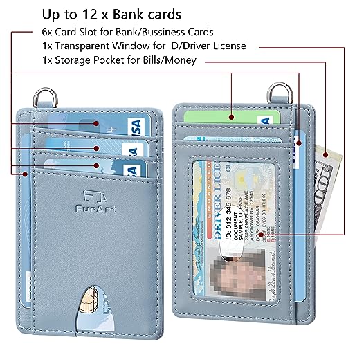 Image of FurArt Slim Minimalist Wallet RFID Credit Card Holder for Men | slim minimalist compact rfid id window thin