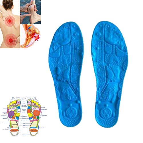 POEO Plantillas de Masaje -Acupuntura Zapatillas de Masaje Cojines Transpirables Olor de pies Ortesis de Calzado ortopédicas,42~43