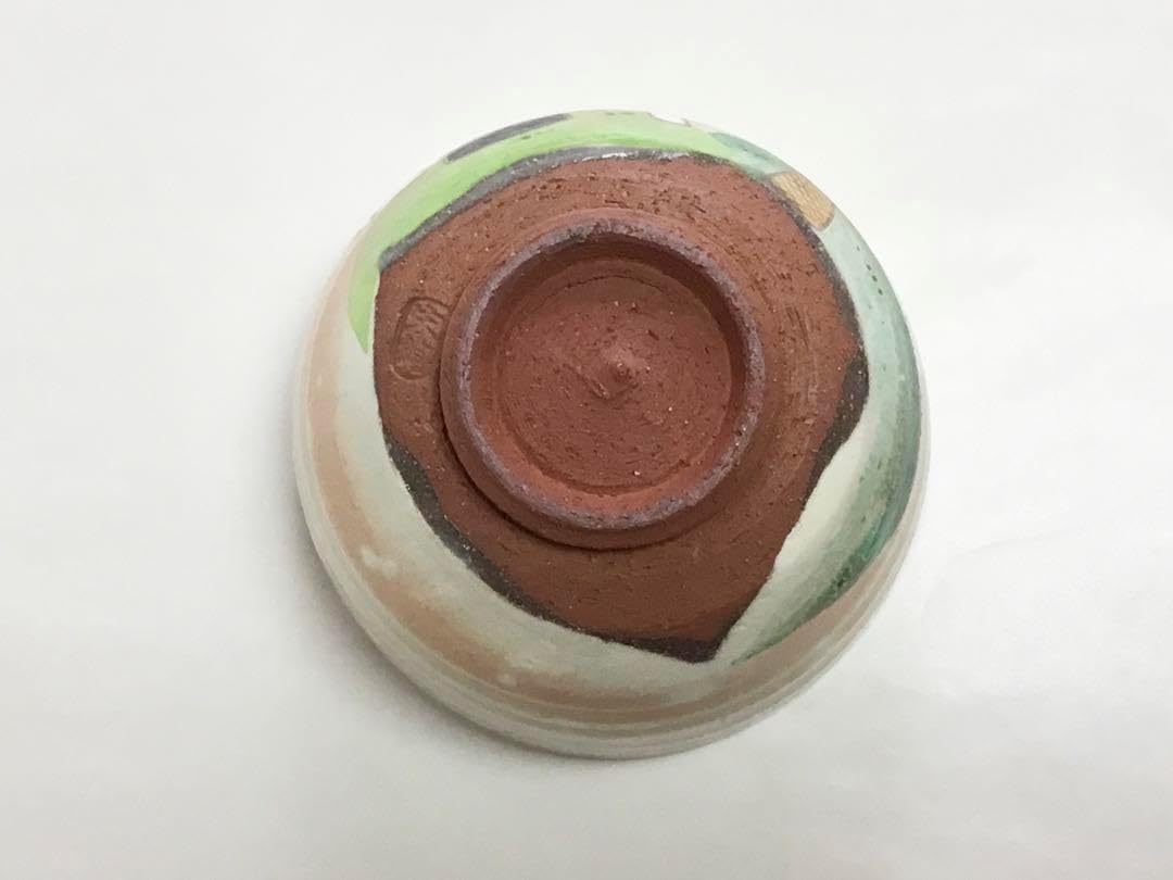 抹茶碗 灰釉 お月見兎 水出宋絢化粧箱茶道具 茶道具