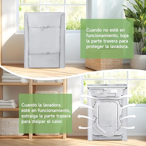 Funda Lavadora Exterior Impermeable - Plata - 60*64*85 - Imagen 4