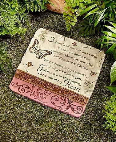 YIANI Garden Decorative Stone Garden Stepping Stone Memorial Stone for Your Yard