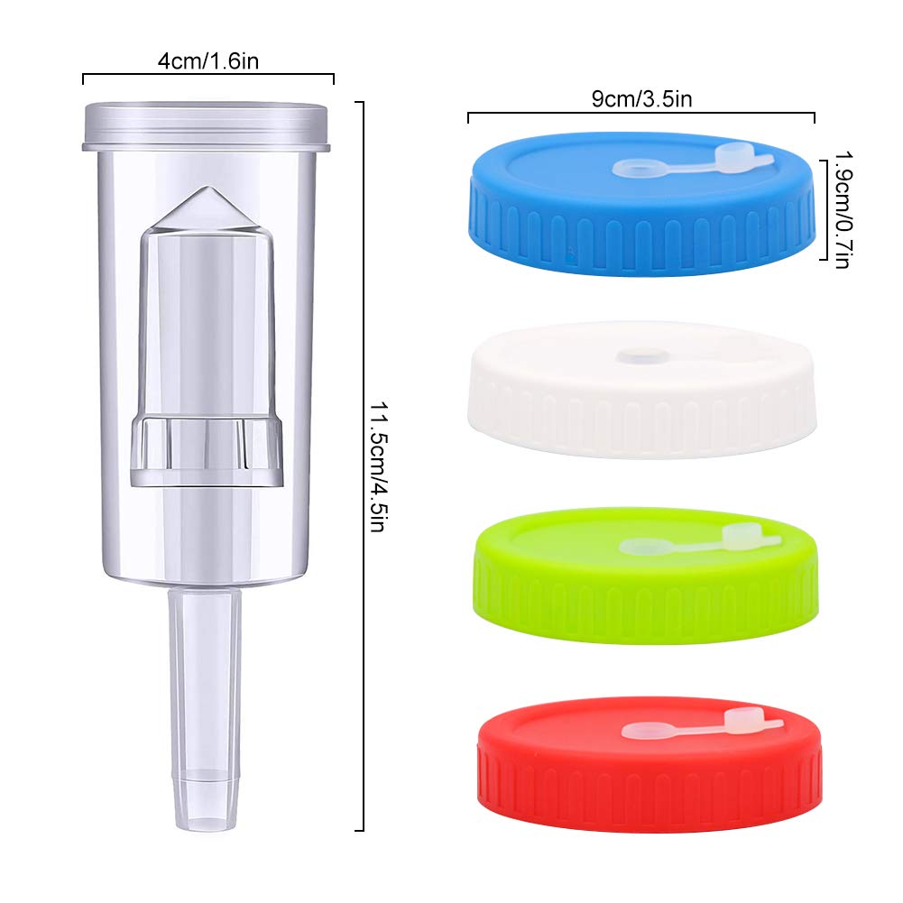 Buy Fermentation Airlock Lid Kit for Wide Mouth Mason Jars4 Air Locks