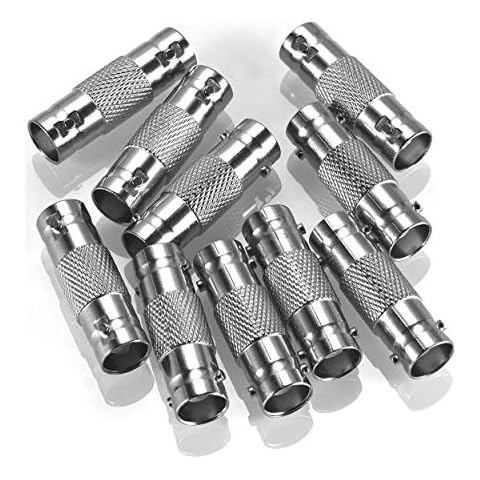 Warmstor 30 Pack BNC Female to BNC Female CCTV Security Camera Adapter Coupler Straight Extender Connector Cover