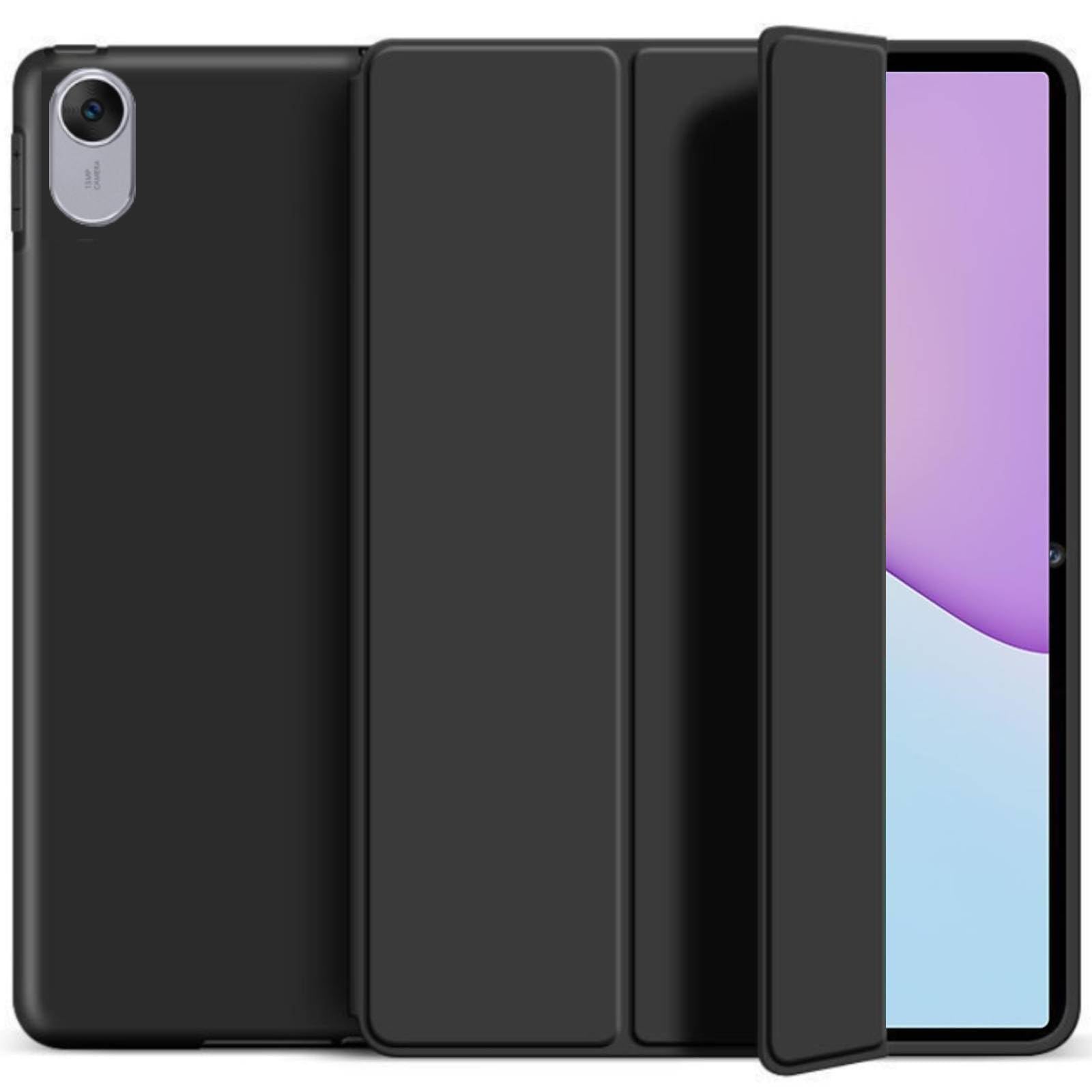 NESLIN Tablet Cover Case Compatible with Huawei Matepad 11.5" 2025/2023, Tri-Fold Slim Tablet Case Shockproof Honeycomb TPU Case with Rugged Durable Stand+Auto Wake/Sleep Cover (Black)