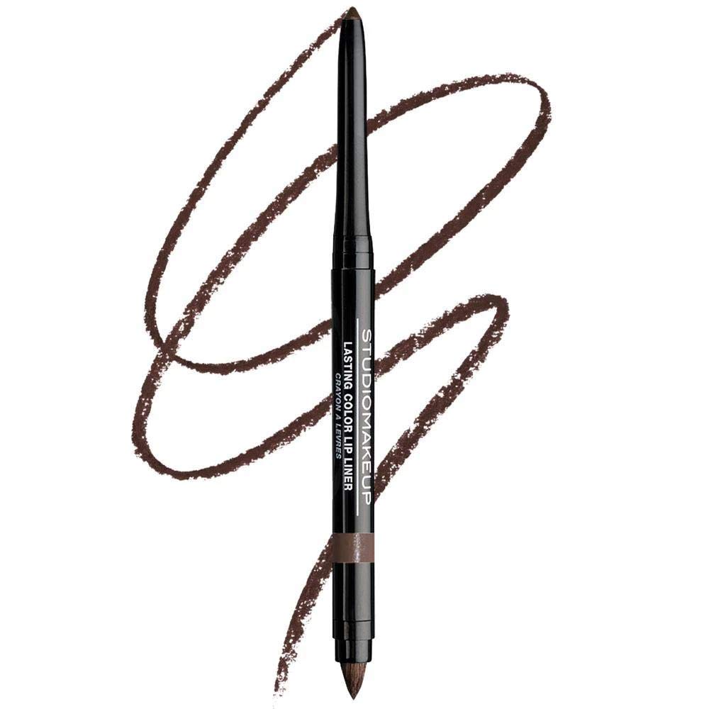 Peachy Nude Lip Liner Set w/ Lip Brush & Sharpener – Long-Lasting Natural Lip - Waterproof Lip Pencil Set w/ Tapered Lip Liner Brush – Gliding Lip Liner Pencil to Prevent Lipstick Color Bleeding