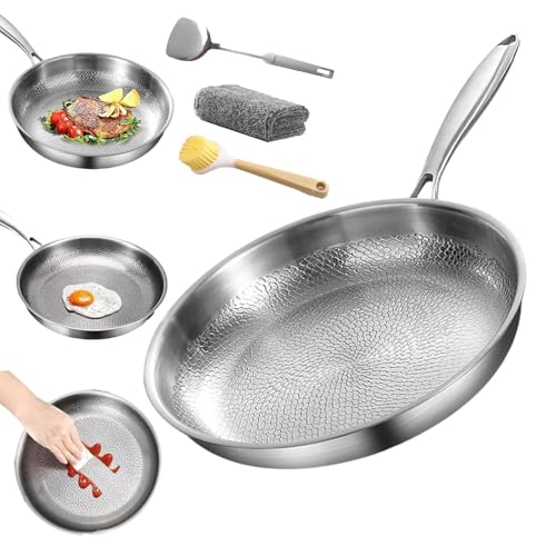 phiorine Titanium Hammered Pan Pro 2025�N�V�^ ���`�^���t���C�p�� �W�t�� ���@�\ ���ϋv�� ���h�~ �m���X�e�B�b�N���H �����p (11.8�C���`)