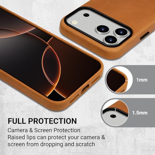 Belemay Crazy Horse Leather Case for iPhone 17 Pro, Comaptible with MagSafe by Belemay - Used condition - Image 8