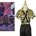 Produktbild GACOSPLAY Stranger Eleven Hemd Battle Costume Season Three Halloween Cosplay Lässige Sommer Kurzarm Print Hemd Kostüm mit Augenmaske und TrägernStrangestory,L