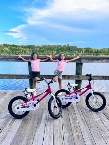Image of RoyalBaby Bicycle for Kids Cycle for 3-5 Years Boys & Girls 12 inch | Training Wheels | Adjustable Seat | 1 Year Warranty | Fuschia