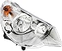 Gold Shrine For Chyrsler Sebring Sedan / Convertible Headlight 2007 2008 2009 2010 Passenger Right Side Headlamp Assembly Replacement